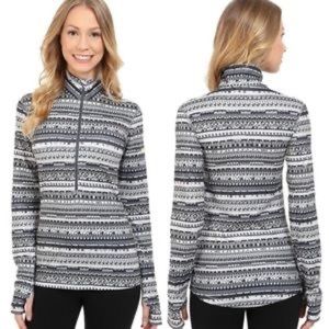 Nike Pro Dri-Fit Fair Isle 1/2 Zip Pullover - L, Grey-Black-White